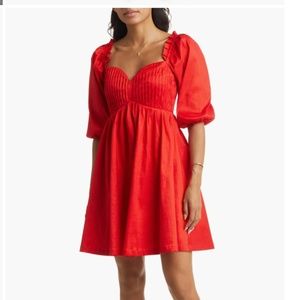 Vici Collection Puff Sleeve Babydoll Dress